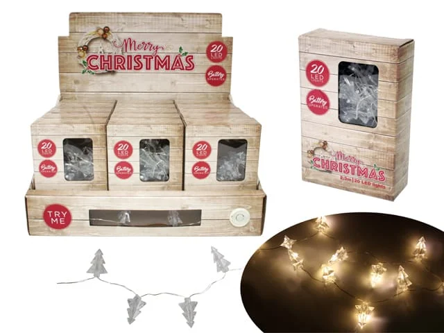 XMAS TREE LIGHT WIRE WARM WHITE