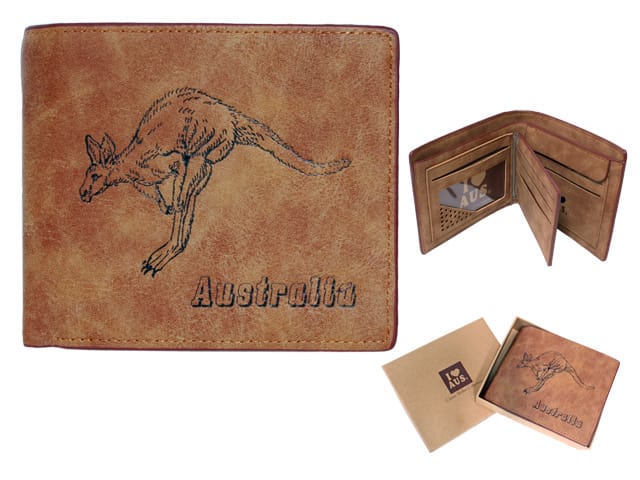 WALLET MENS BROWN W/KANGAROO