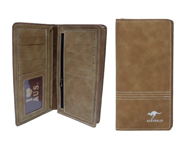 WALLET & MOBILE PHONE HOLDER LADIES LIGHT BROWN