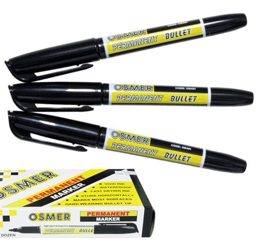MARKER BLACK INK FINE (BOX 12)