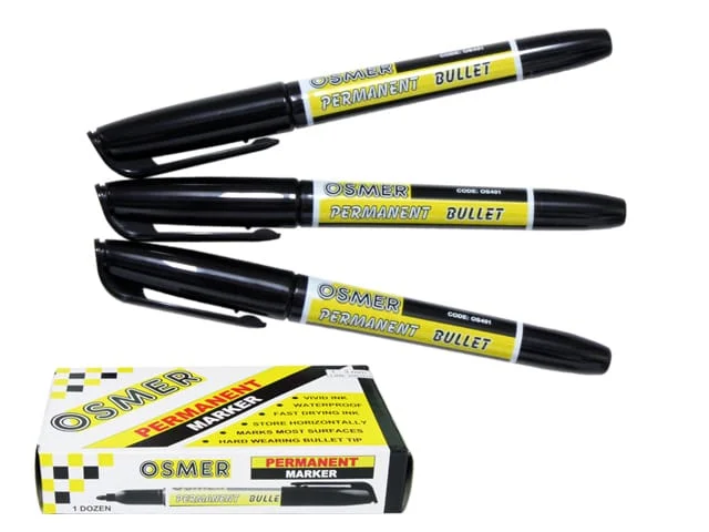 MARKER BLACK INK FINE   (BOX 12)