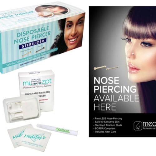 DISPOSABLE NOSE PIERCING STARTER KIT