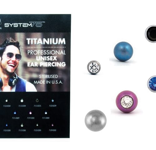 SYSTEM 75 TITANIUM EAR PIERCING STARTER KIT