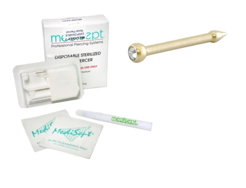 MEDISEPT CHAMP/TITANIUM DISPOSABLE NOSE PIERCER CRYSTAL