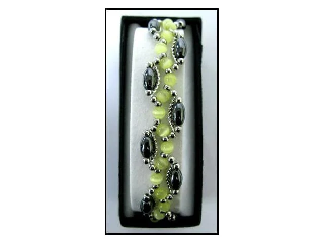BRACELET TWIST HEMATITE W/CLASP