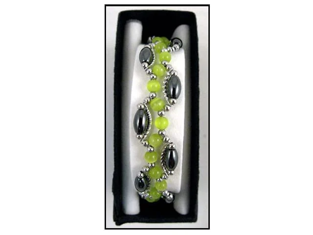 BRACELET TWIST HEMATITE W/CLASP
