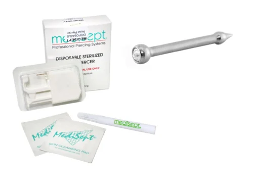 MEDISEPT TITANIUM DISPOSABLE NOSE PIERCER CRYSTAL