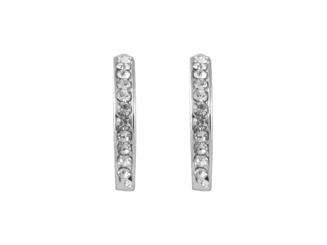 FANCY HOOP EARRINGS SILVER