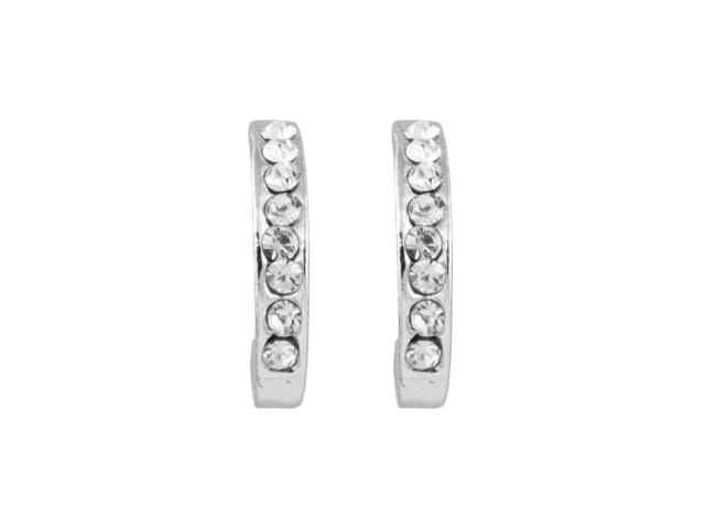 FANCY HOOP EARRINGS SILVER