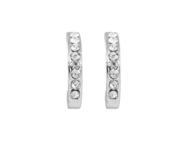 FANCY HOOP EARRINGS SILVER