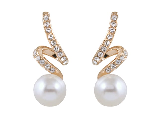 PEARL STUD GOLD 10MM