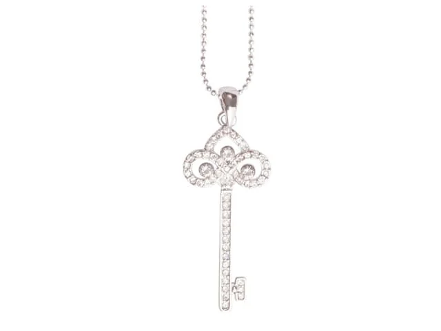 STEEL SAPPHIRE NECKLACE KEY RP