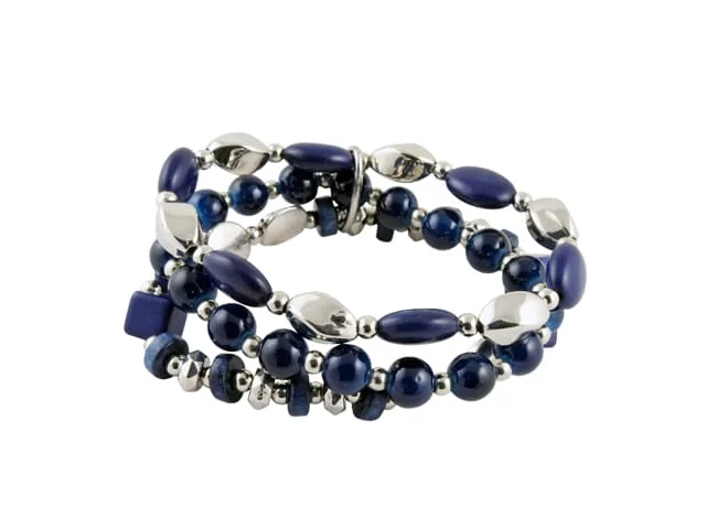 STEEL SAPPHIRE BRACELET DEMI RHODIUM