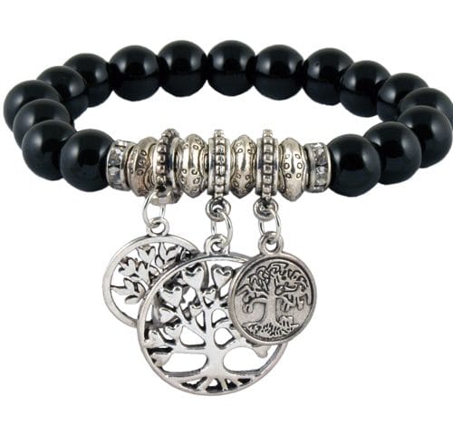 STEEL SAPPHIRE BRACELET TREE OF LIFE