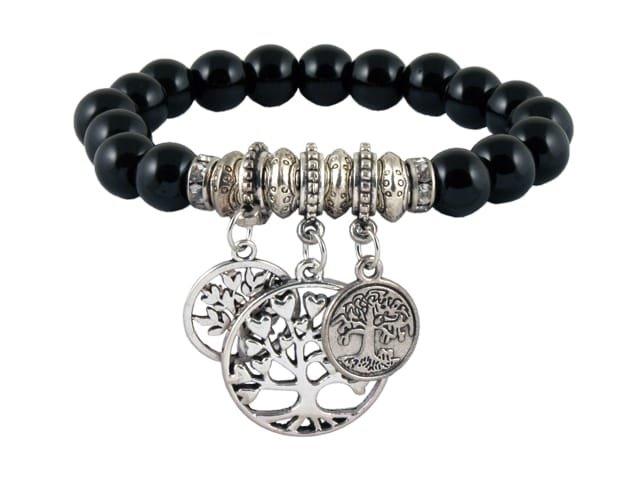 STEEL SAPPHIRE BRACELET TREE OF LIFE