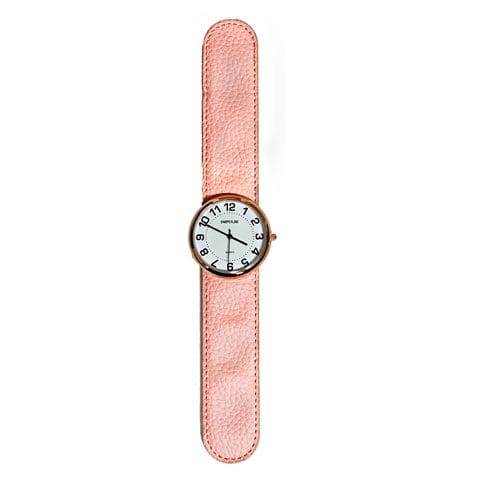 WATCH SLAP GLITTER GOLD/LIGHT PINK
