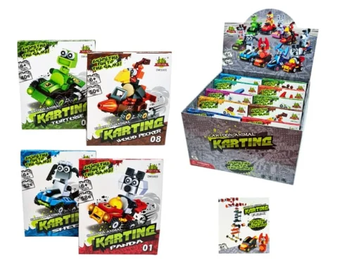 KART BUILDING BLOCKS CARTOON (BOX OF 10)
