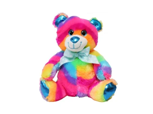 PLUSH BEAR RAINBOW 25CM